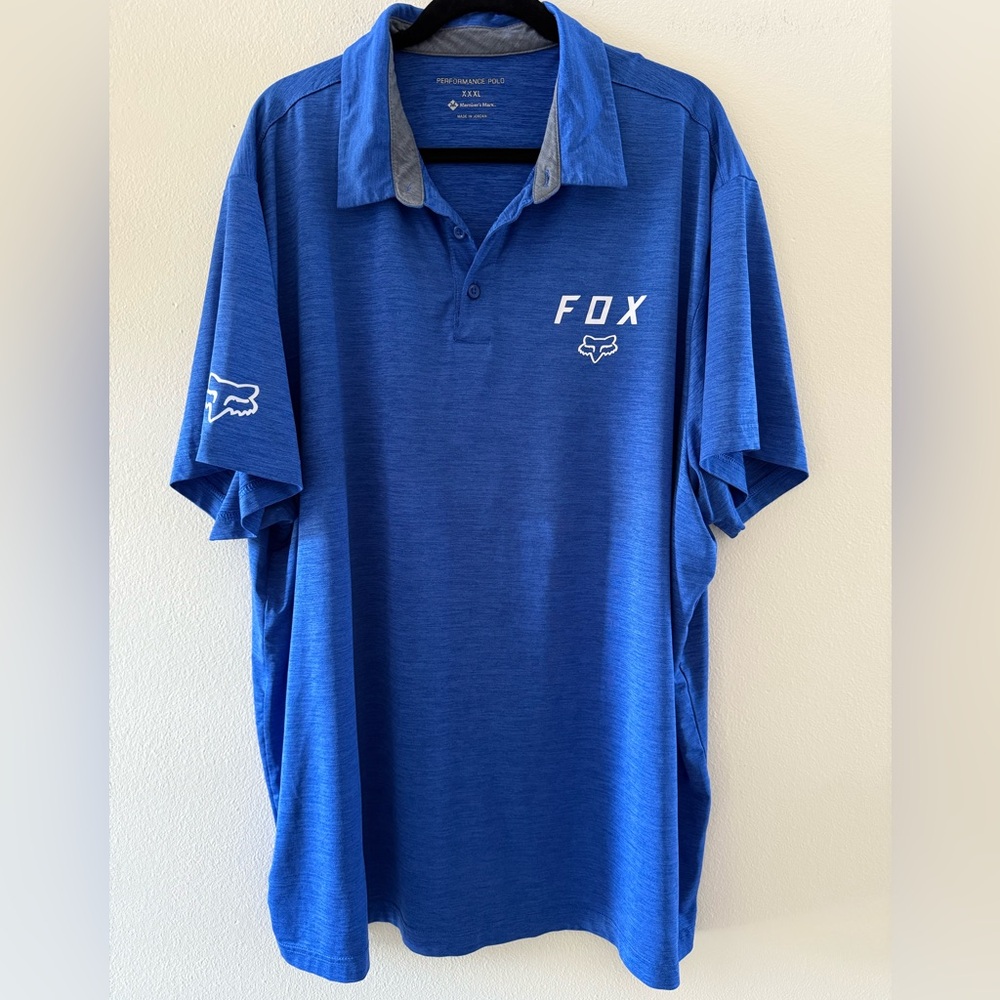 Fox Men's Polo Shirt in Deep Blue